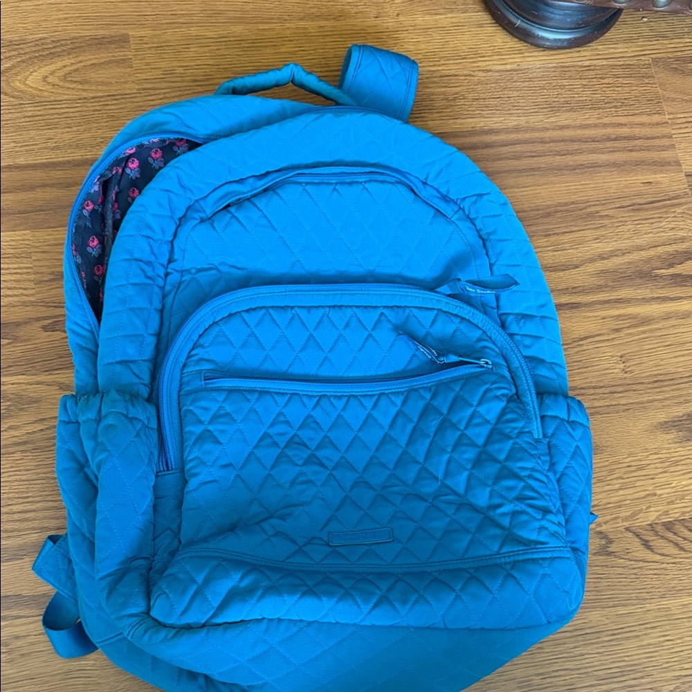 Vera Bradley Quilted Teal Backpack